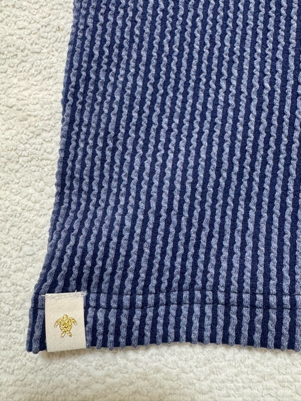 Simply Southern Size L Navy Blue Knit Ruffle Cap Sleeve Top - Picture 6 of 10